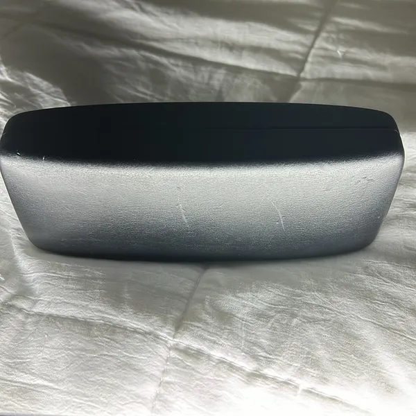Versace Black‎ Faux Leather Glasses CASE ONLY Felt Lined Gold Lettering On Top - Image 10