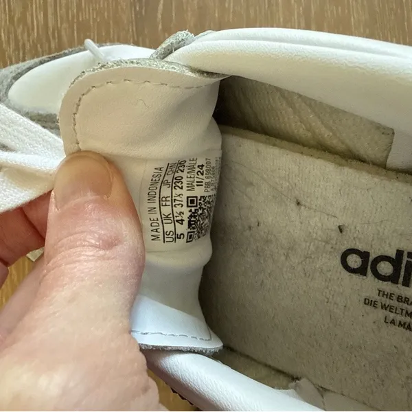 adidas Samba OG Sneakers Size 5 Womens in White Brown Grey - Image 7