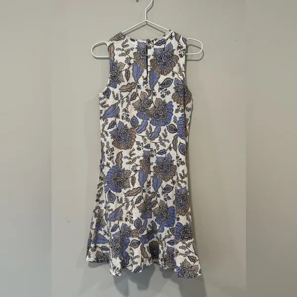 Tommy Hilfiger Women's Ruffled Hem floral Shift Linen Dress size 2 1724 - Image 7