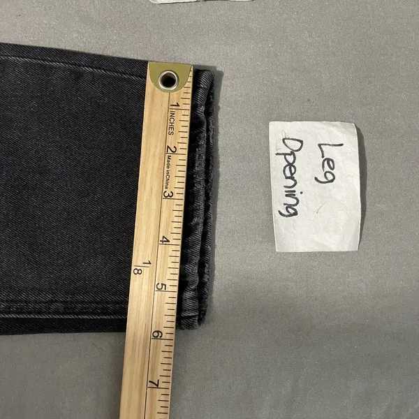 American Eagle Mom Jeans Size 4 Long Black Distressed Denim Emo Grunge Thrashed - Image 13