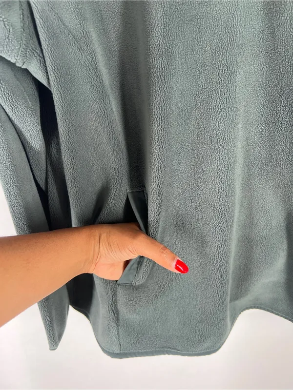 Green Snap-Placket‎ Fleece Pullover - Image 4