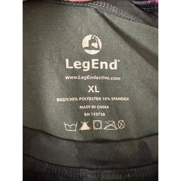 LegEnd Active Black Camo Short Sleeve Athletic Top Women’s XL Stretch Tee NWT - Image 4