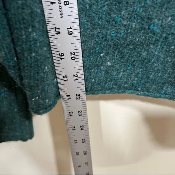 NWT J.Crew Ribbed turtleneck sweater in donegal wool blend Forest Sprinkle XS - Image 7