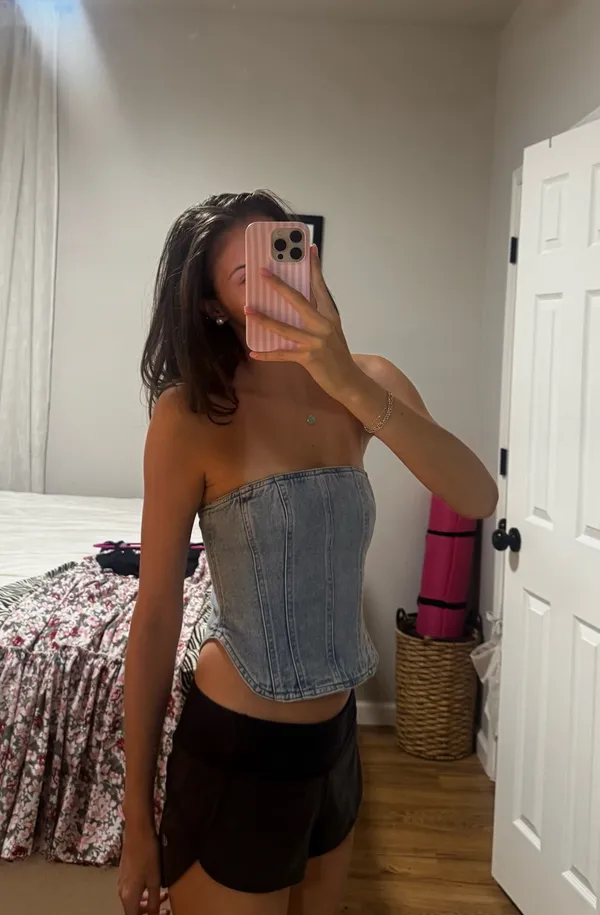 Aritzia Denim Forum Bustier - Image 3