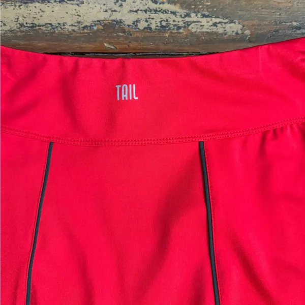 Tail Red and Black Pleated Athletic Collegiate Tennis Skort ~ Size XL 💚🍄 - Image 6