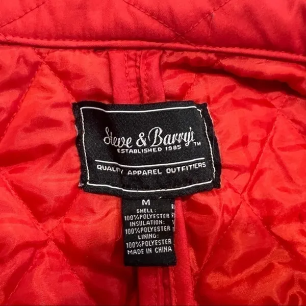 Steve & Barry’s Quilted Jacket in Red - Image 8