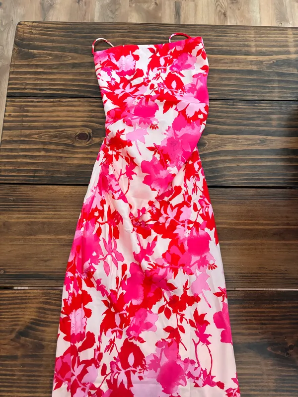 Hello Molly Semi-formal Dress | floral | pink and red | XS - Image 6