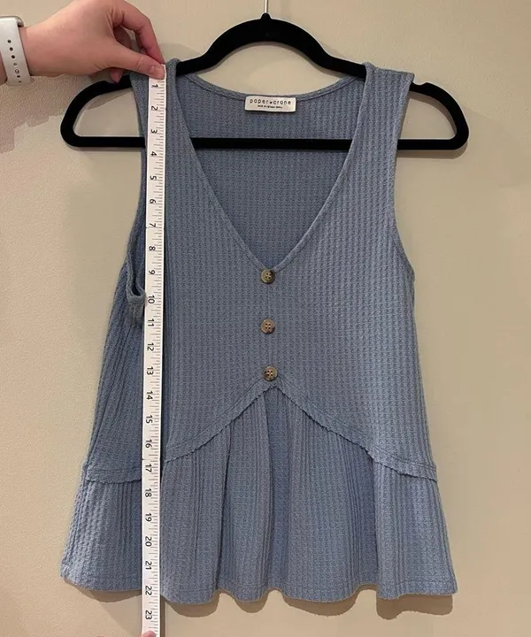 Paper Crane Light Blue Sleeveless Top - Image 4