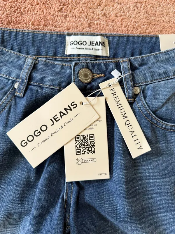 GOGO Jeans Wide Leg Jeans 26/3 medium Wash NWT - Image 2
