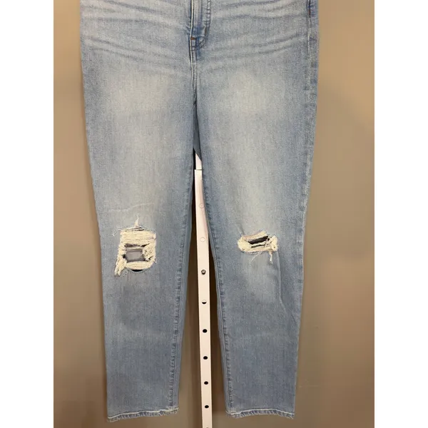 Madewell Perfect Vintage Straight Jeans Danby Wash Knee Rip‎ 27 Clean Girl - Image 7