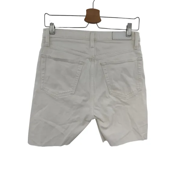 RE/DONE 90s High Rise Cutoff Bermuda Denim Shorts White Size 28 - Image 4