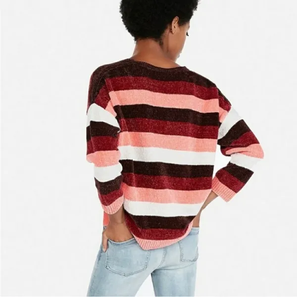 Express vneck multi-striped sweater - Image 3