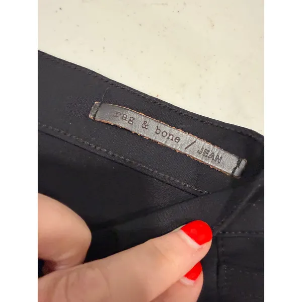 Rag & Bone Equestrian Skinny Jeans Womens 25‎ Black Stretch Denim Minimalist - Image 3