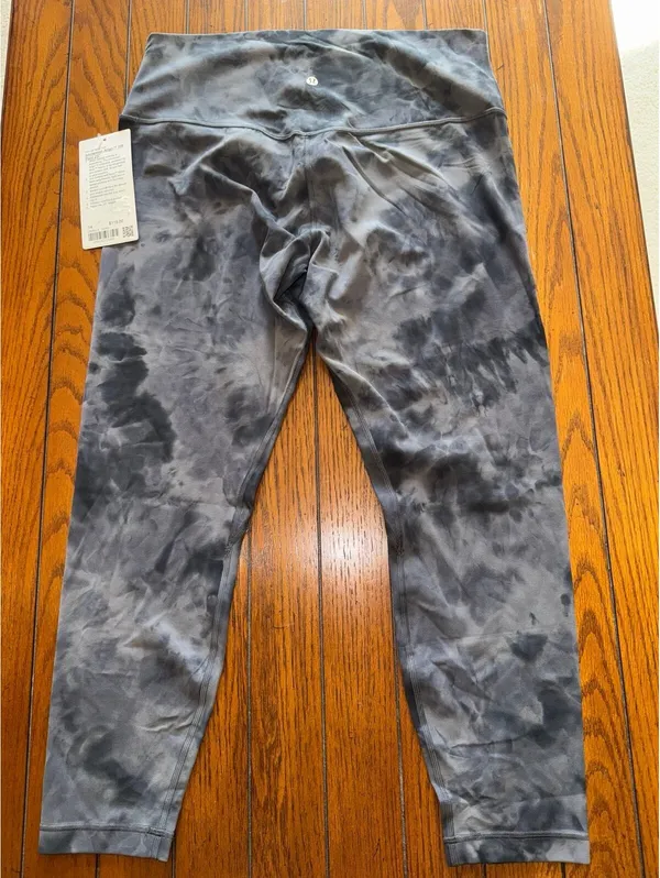 Lululemon Align High Rise 25” Diamond Dye Pitch Grey Graphite Grey Size 14 NWT - Image 2