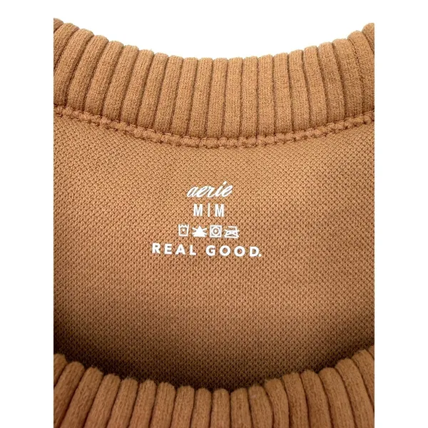 Aerie Superchill Seamless Cropped Halter Tank Womens‎ M Brown Ribbed Minimalist - Image 7