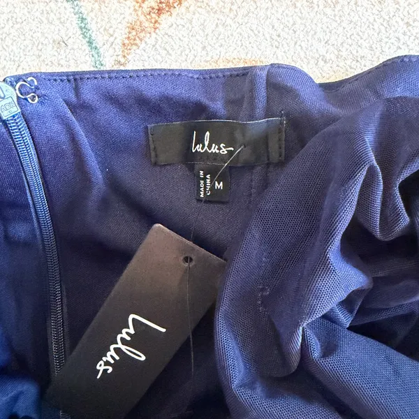 Lulu's Tove Navy Halter Neck Column Maxi Dress - Image 7