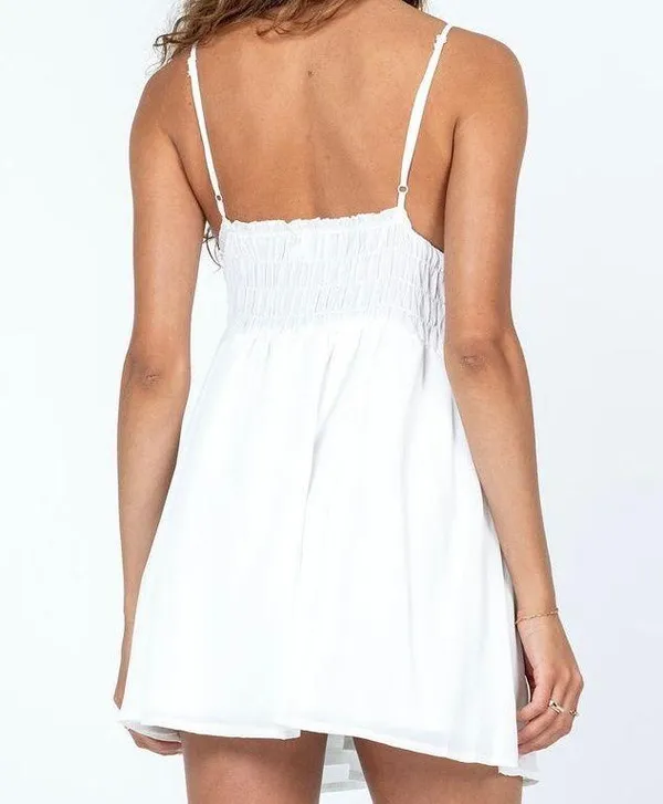New White Roza Mini Dress Size 12 - Image 2