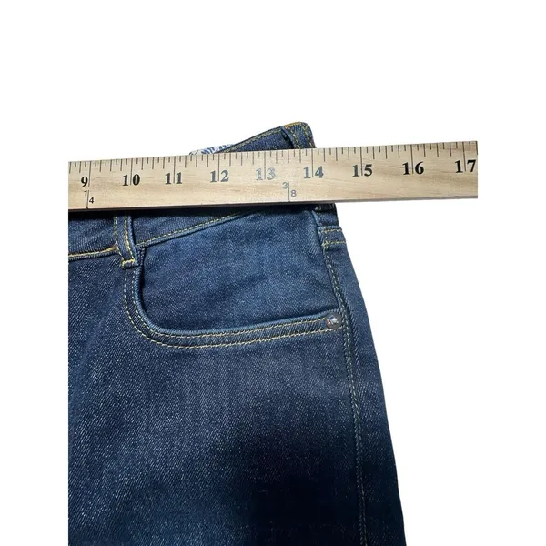 NWT PILCRO Anthropologie 28 Split Hem Straight Leg Jeans Stretch High Rise R11-7 - Image 7