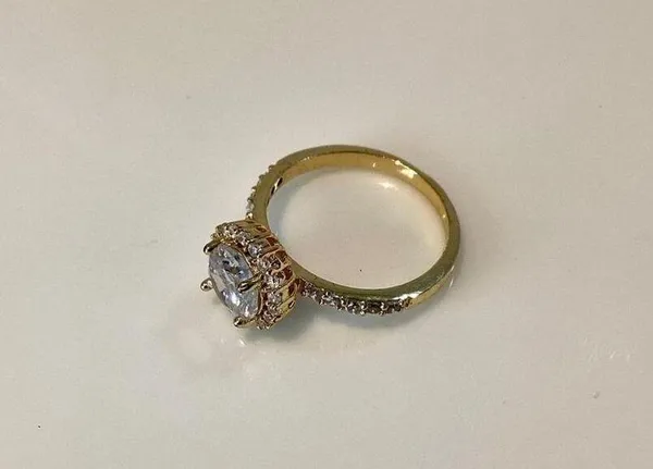 Gold Tone Crystal Ring - Image 4