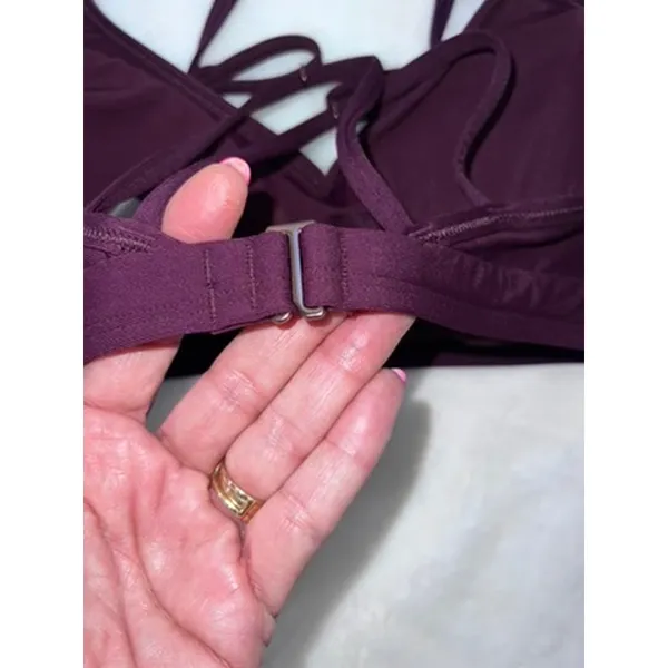 NWOT Calia Women's Purple Sports Bra Size Small Criss-Cross Front‎ Activewear - Image 4