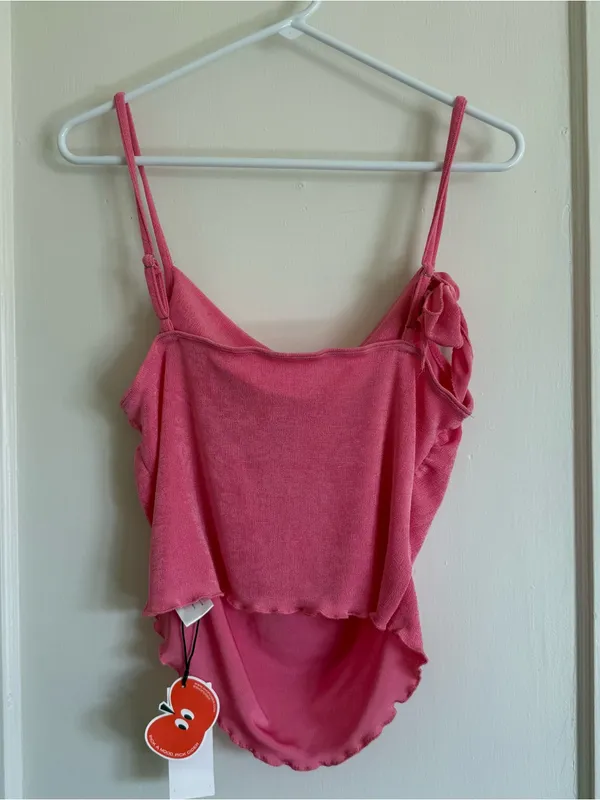Cider Pink Draped Cowl Neck Tank - Image 3