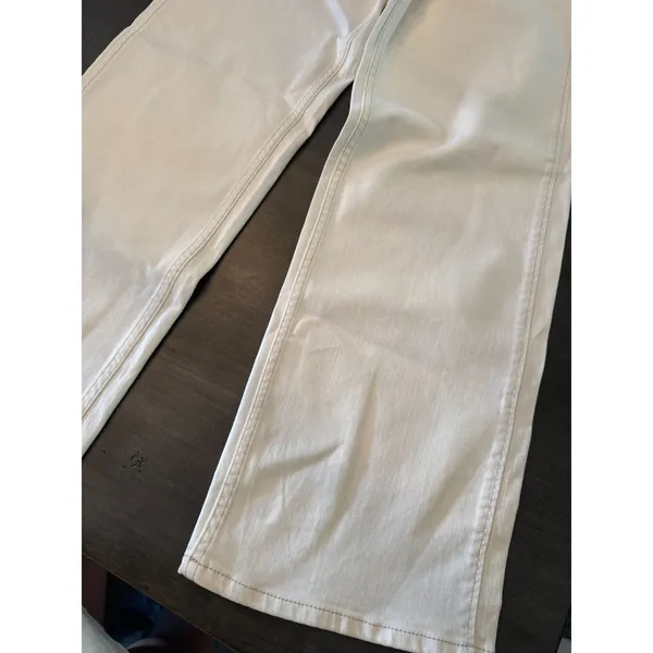 Pilcro Anthropologie White Straight Leg Jeans Size 29P High Rise Women's Denim - Image 4
