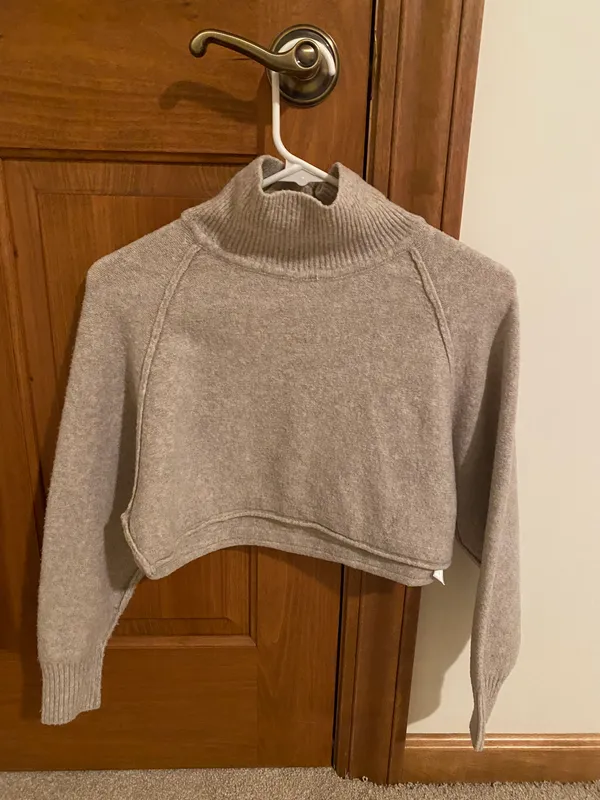 Kyla Cropped Turtleneck Sweater - Image 4