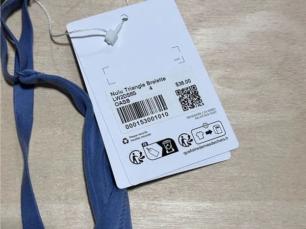 Lululemon wundermost Nulu oasis Blue Triangle Bralette NWT 4 - Image 2