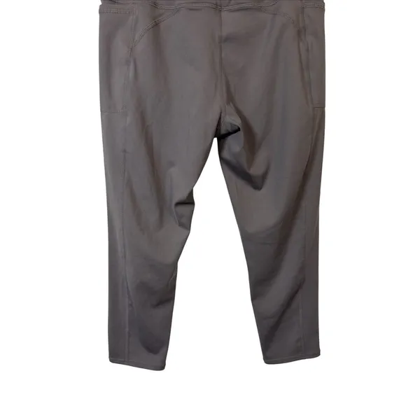 FP Movement Leggings Womens Small Mauve High Rise Ruched Side Pocket Crop Capri - Image 6