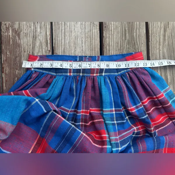 True Vintage Plaid Midi Skirt “Pendleton-Style,” Unsized (Modern 0) - Image 3