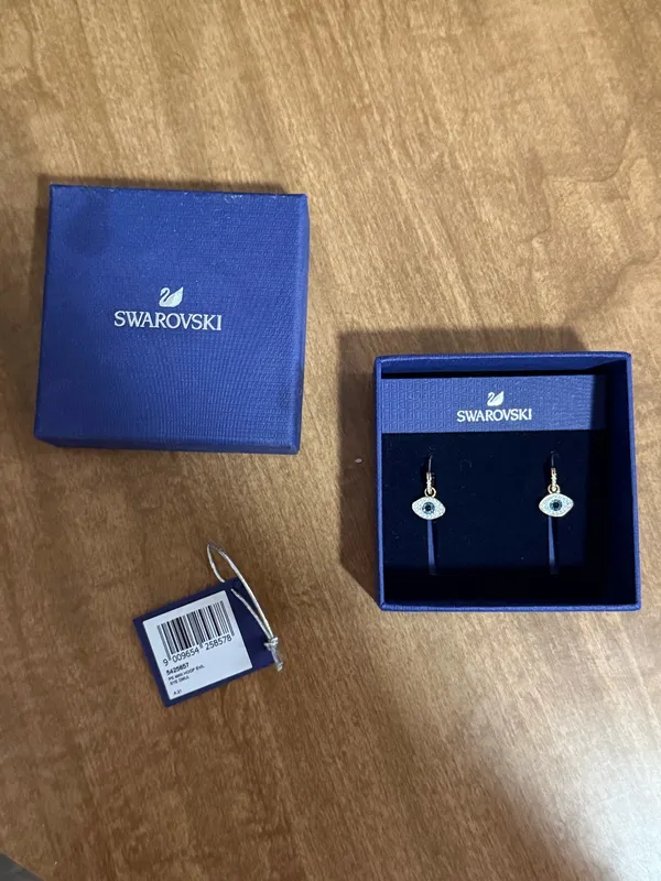 Swarovski symbolica evil eye hoop earrings - Image 3