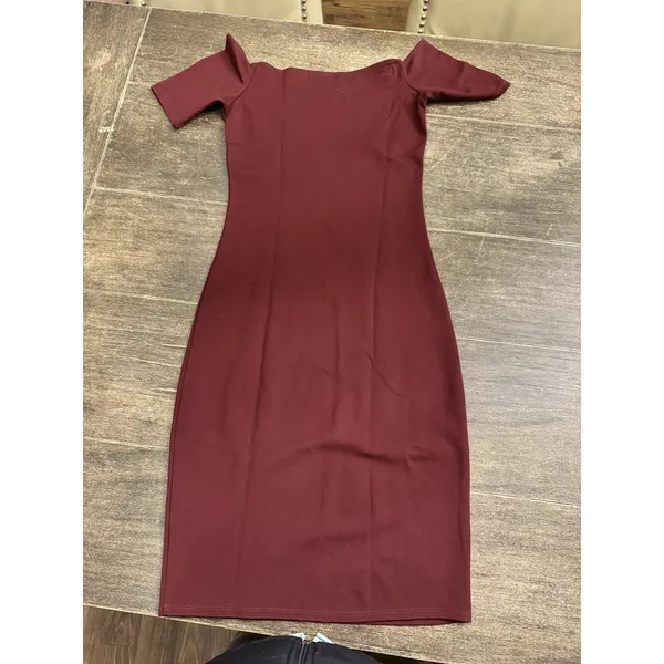 Reformation Maroon Burgundy Garnet Red Dress Size Small Orlando? Bodycon - Image 3