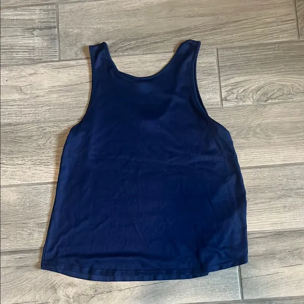 HUE Relaxed Blue Sleeveless Tank Top - Image 5