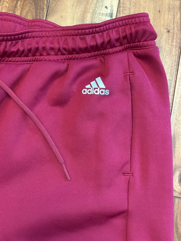 Adidas Pants Womens XL Red Wide Leg AeroReady Sweatpants Polyester Athleisure - Image 7