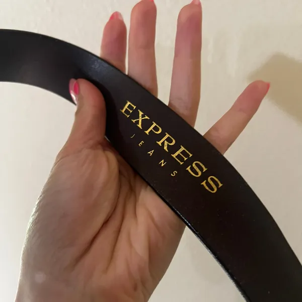 Express distressed brown leather belt 33” long - Image 3