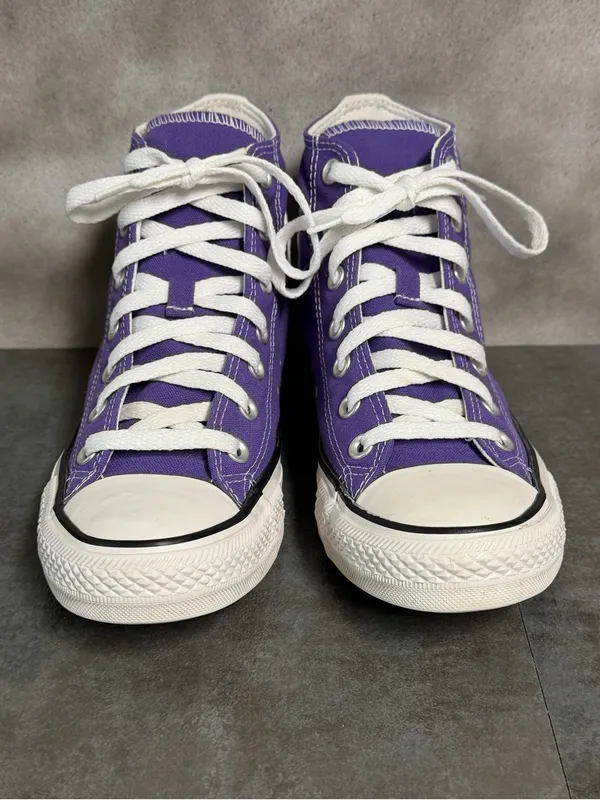 Converse All Star Hi Top Women's Purple Sneakers Size 8 - Image 4