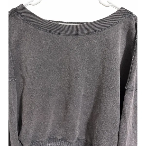 Free People‎ Take Me Back Pullover Charcoal Women's Size XS - Image 3