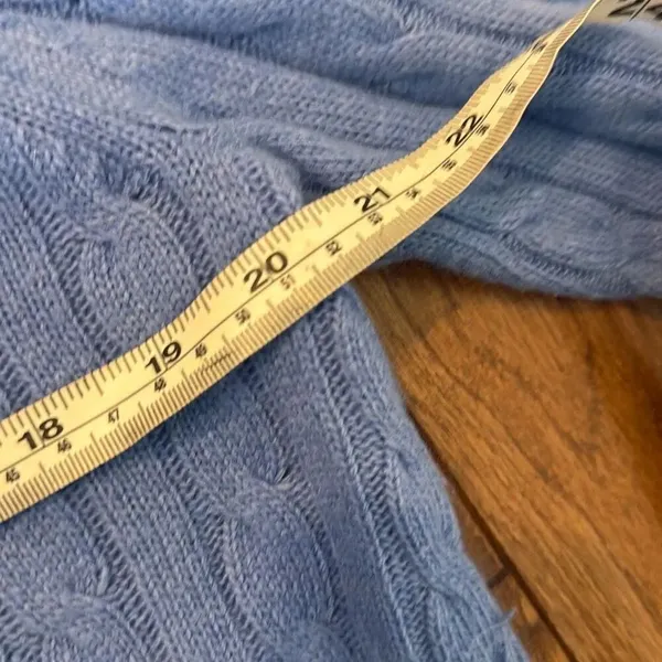 J.Crew Vintage wool angora blend cableknit cardigan sweater large - Image 6