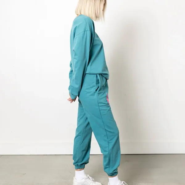 High Fitness, Bolt Sweatpants the color is Teal Size Medium - Image 6