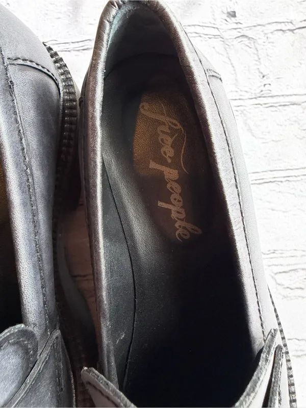 The Free People Decker Platform Penny Loafers 38.5 Grunge PreppyWhimsigoth - Image 5