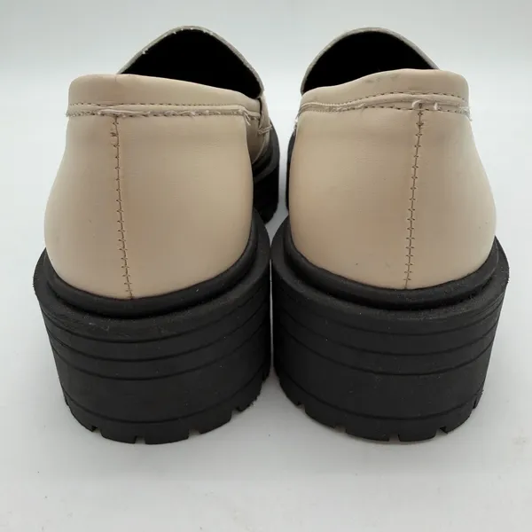 Svegan Mask Vegan Leather Platform Lug Chunky Preppy Loafer Cream 38 US 7.5 - Image 3