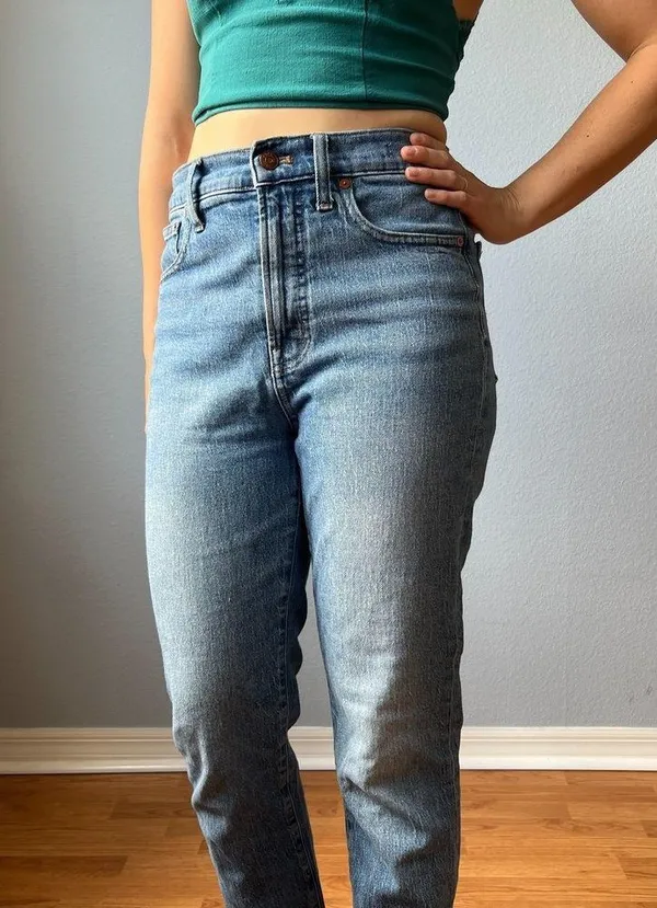 Madewell The Perfect Vintage Crop Raw Hem Jeans Size 28 - Image 2