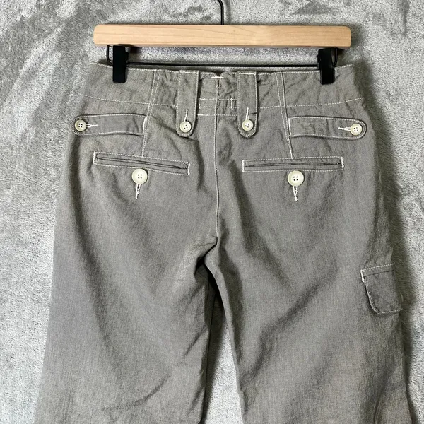 James Perse Y2K Gray Low Rise Utility Wide‎ Leg Pants 25 Indie Sleaze Baddie - Image 3