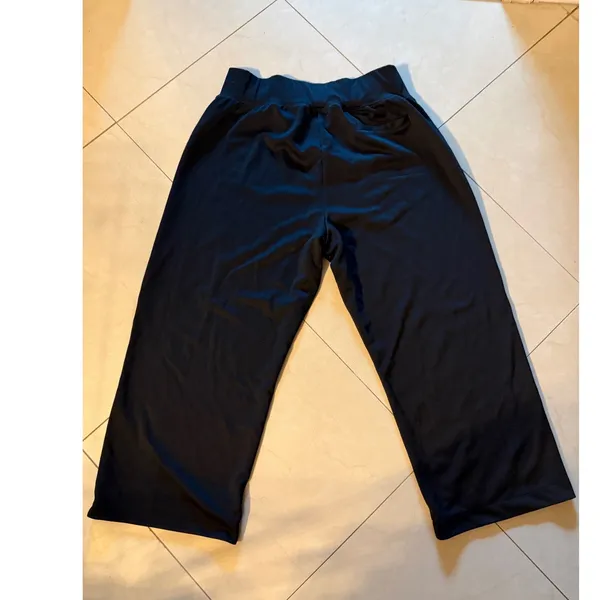 Nike Air Womens Black Wide Leg High Rise Zip Front Athletic‎ Pants Size 1X - Image 7