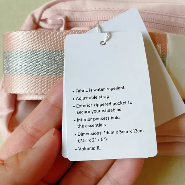 Lululemon Everywhere Belt Bag 1L - Pink Mist/Silver - Image 12