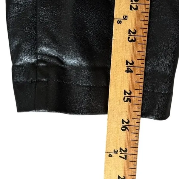 Princess Polly Faux Leather Jacket Sz‎ 8 Black Blazer Chic Office - Image 7