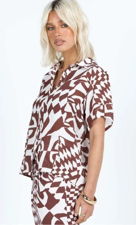 Princess polly BEKKA SET BROWN / WHITE - Image 2