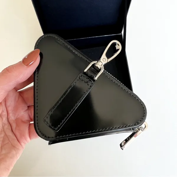 Prada Triangle-Shaped Mini Pouch in Black - Image 6