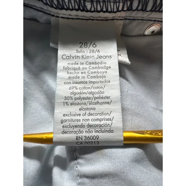 Calvin Klein Jeans Skinny Dark Wash Denim‎ WB98A64 Blue Womens 28/6 NEW - Image 6
