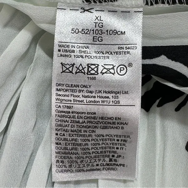 Banana‎ Republic Crinkle Pleat Chiffon Floral Maxi Dress White Green XL - Image 14